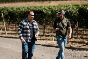 Paul Golitzin and vineyard manager Dan Nickolaus  Photo Credit: Quilceda Creek winery